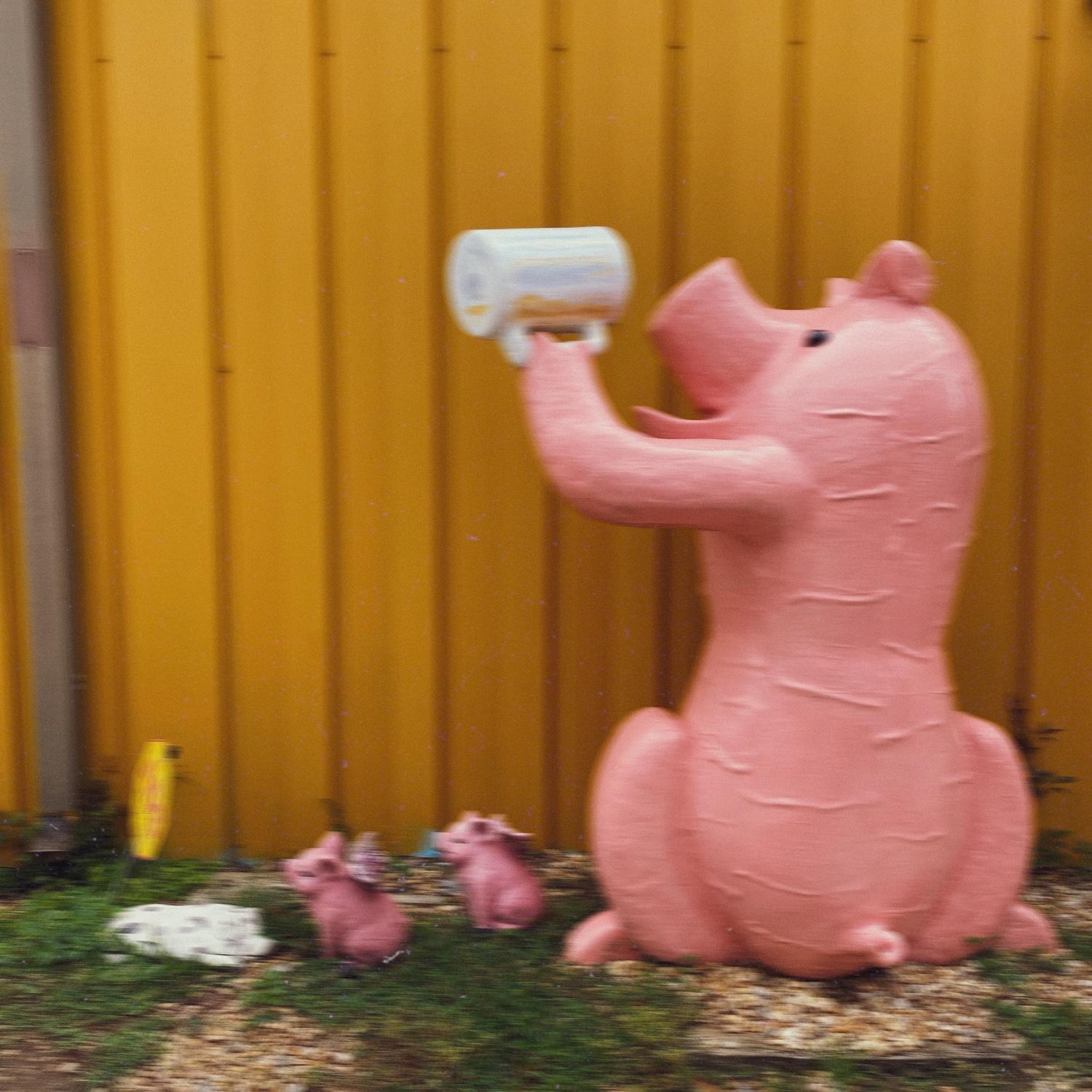 The peanut outside of the Thirsty Pig - where we had our first date at Trivia Night!