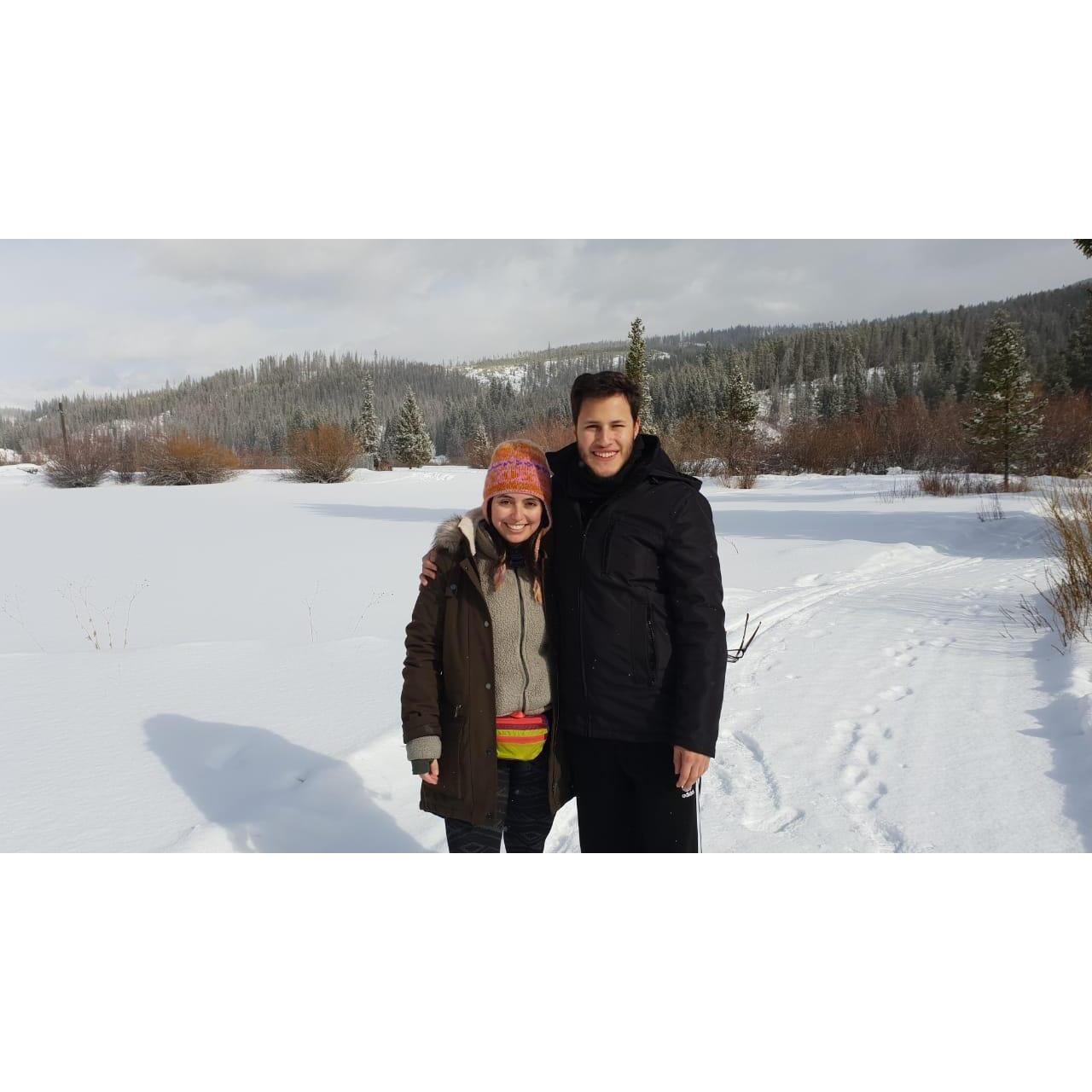 January 2019 in Denver, Colorado! Andres' first time seeing snow!