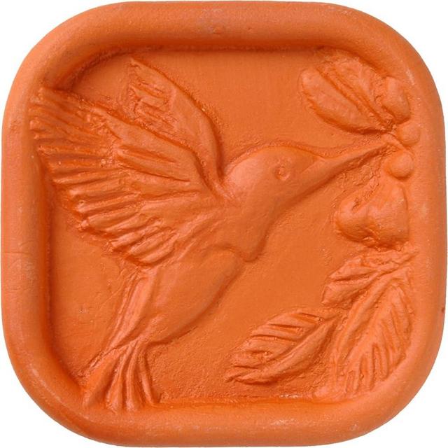 JBK Pottery Terra Cotta Brown Sugar Saver, Softens Hard Brown Sugar, Preserves Soft Brown Sugar - Hummingbird Design