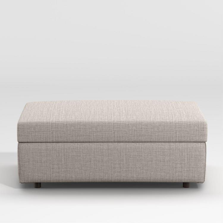 Crate and deals barrel leather ottoman