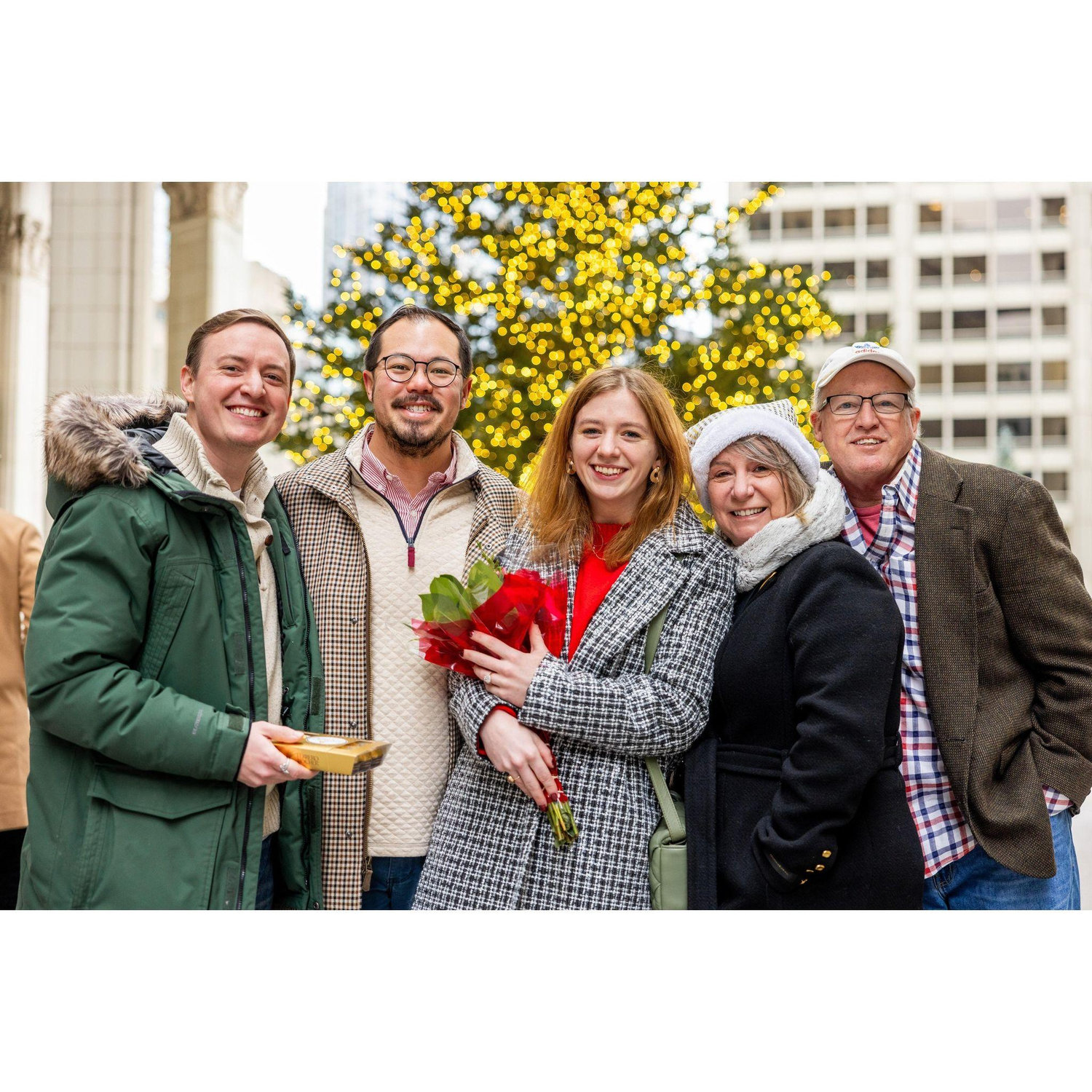 The day Meghan said "Yes!" with her family on Christmas Eve in Chicago
