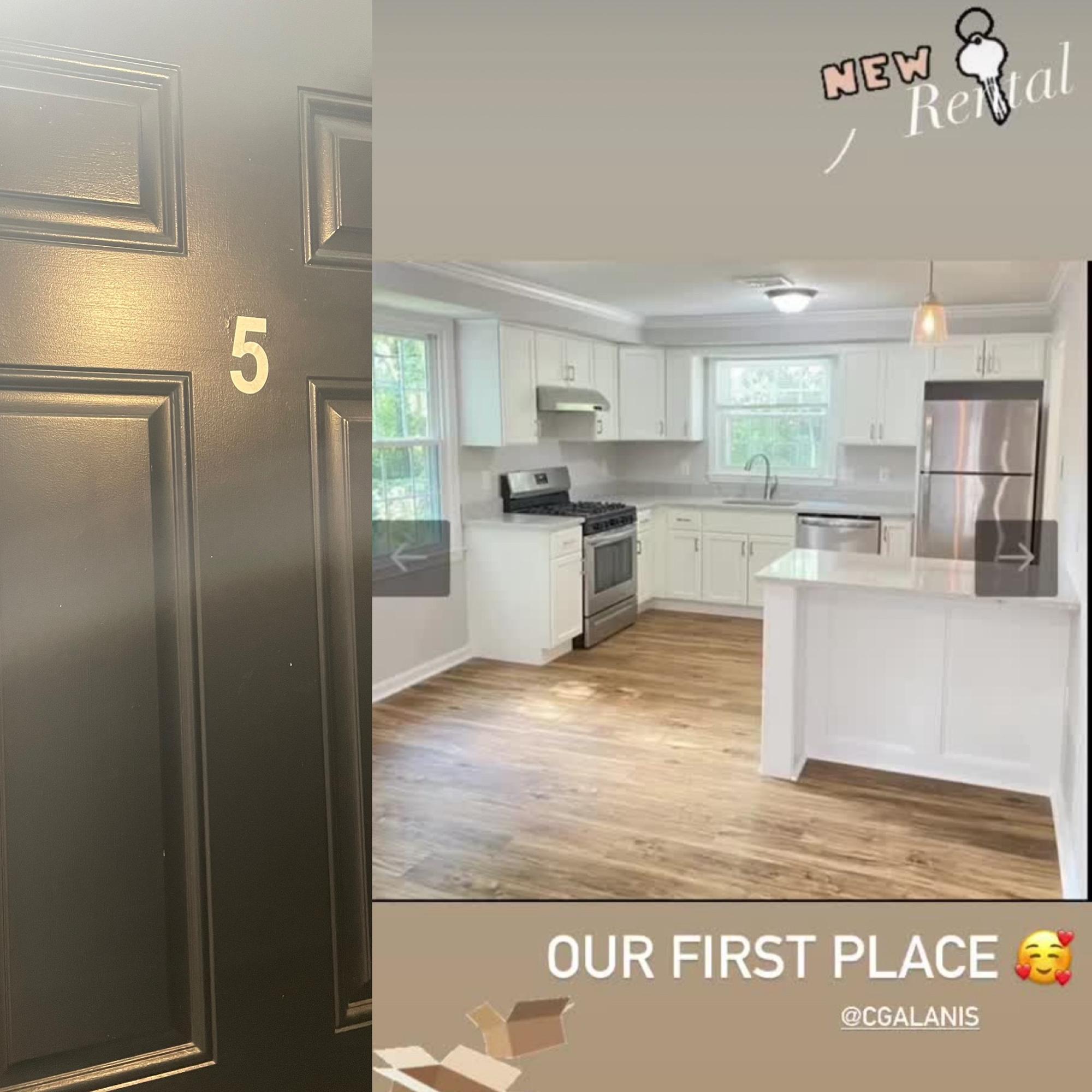 November 2021 ~ Chris and Emily move into a Canton townhouse together.