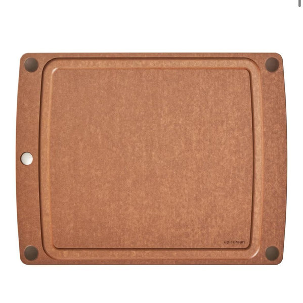 Epicurean All-In-One Cutting Board with Non-Slip Feet and Juice Groove - Non-toxic, Dishwasher Safe, Made in the USA, 17.5" x 13", Nutmeg