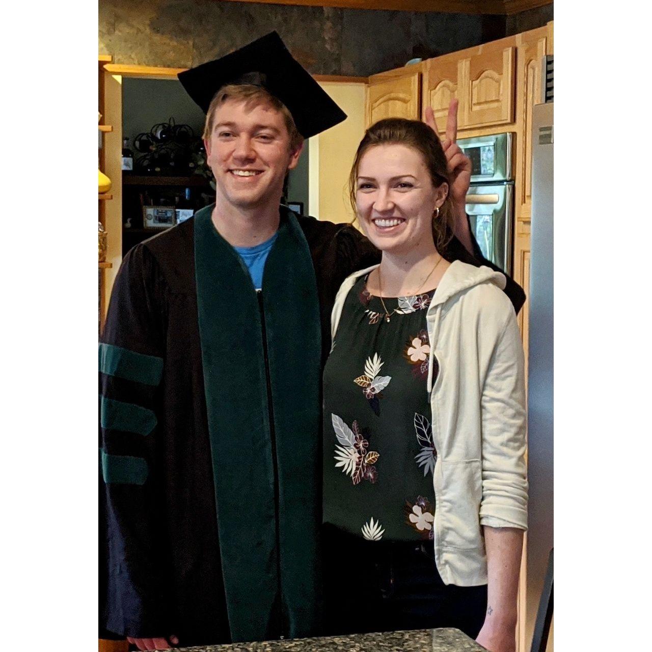 Christian finally graduates (virtually)