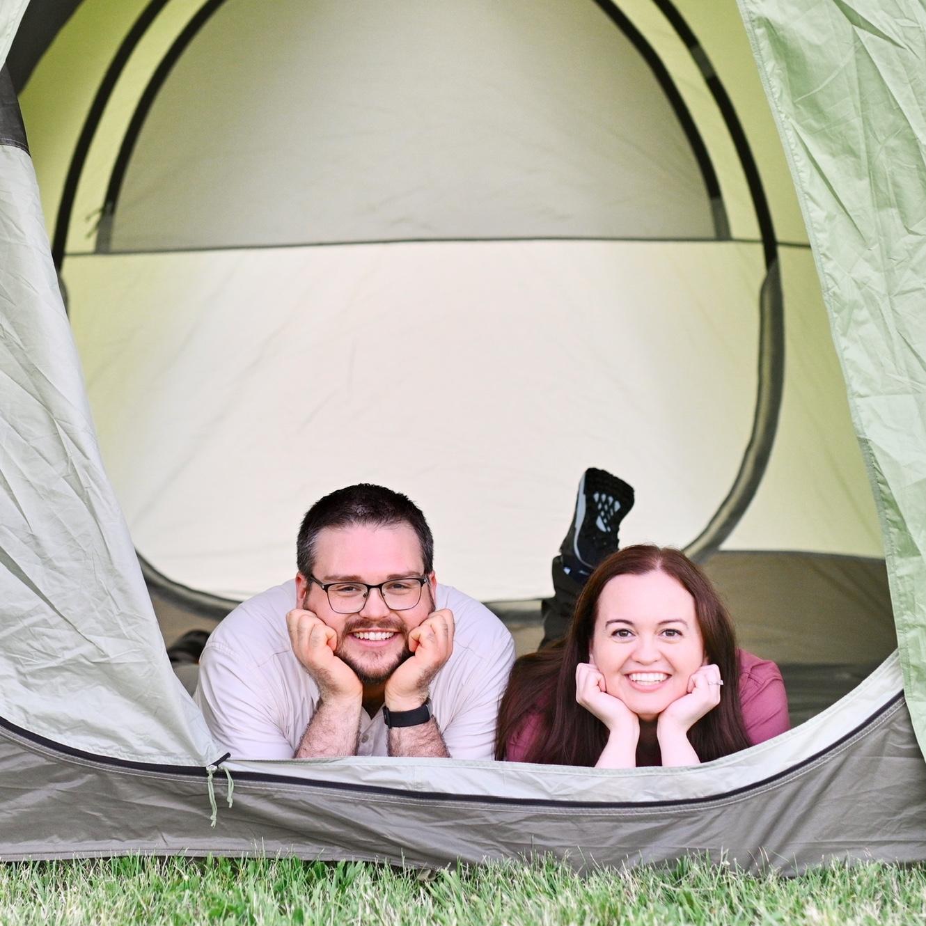 This tent is our home away from home. We are always smiling when we have a chance to camp!