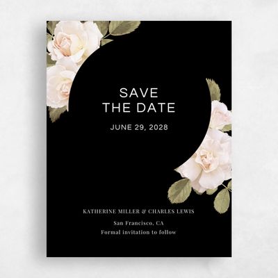 Black Wedding Save the Date - Woads Corner