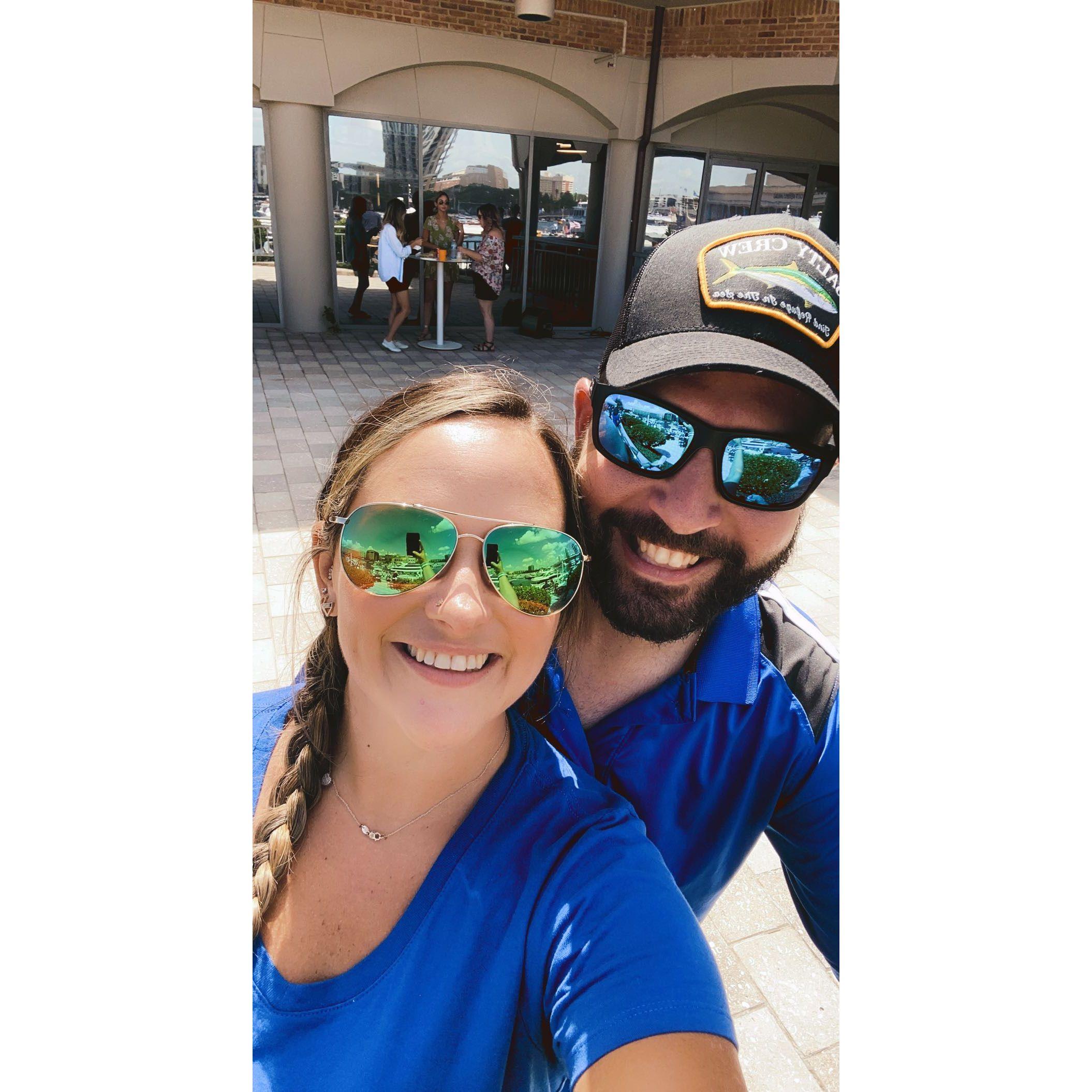 Our first date at the Tampa Bay Lightning Boat Parade