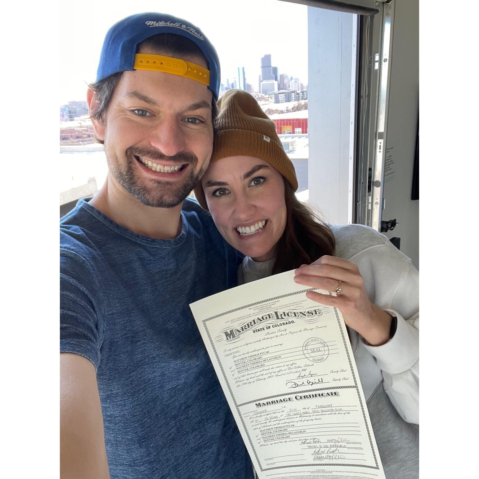 We're married!