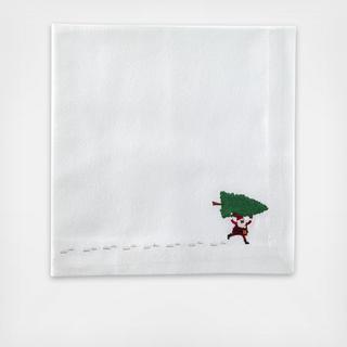 Running Santa Napkin, Set of 6