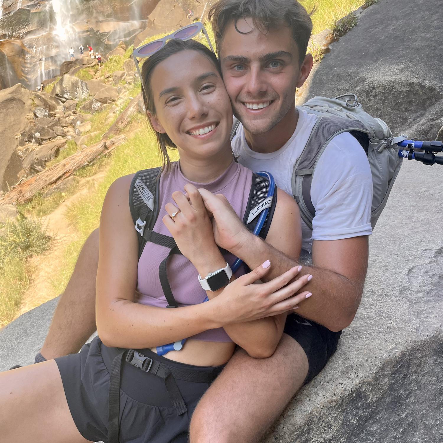 Vernal Fall, Yosemite National Park (descending, post-engagement)