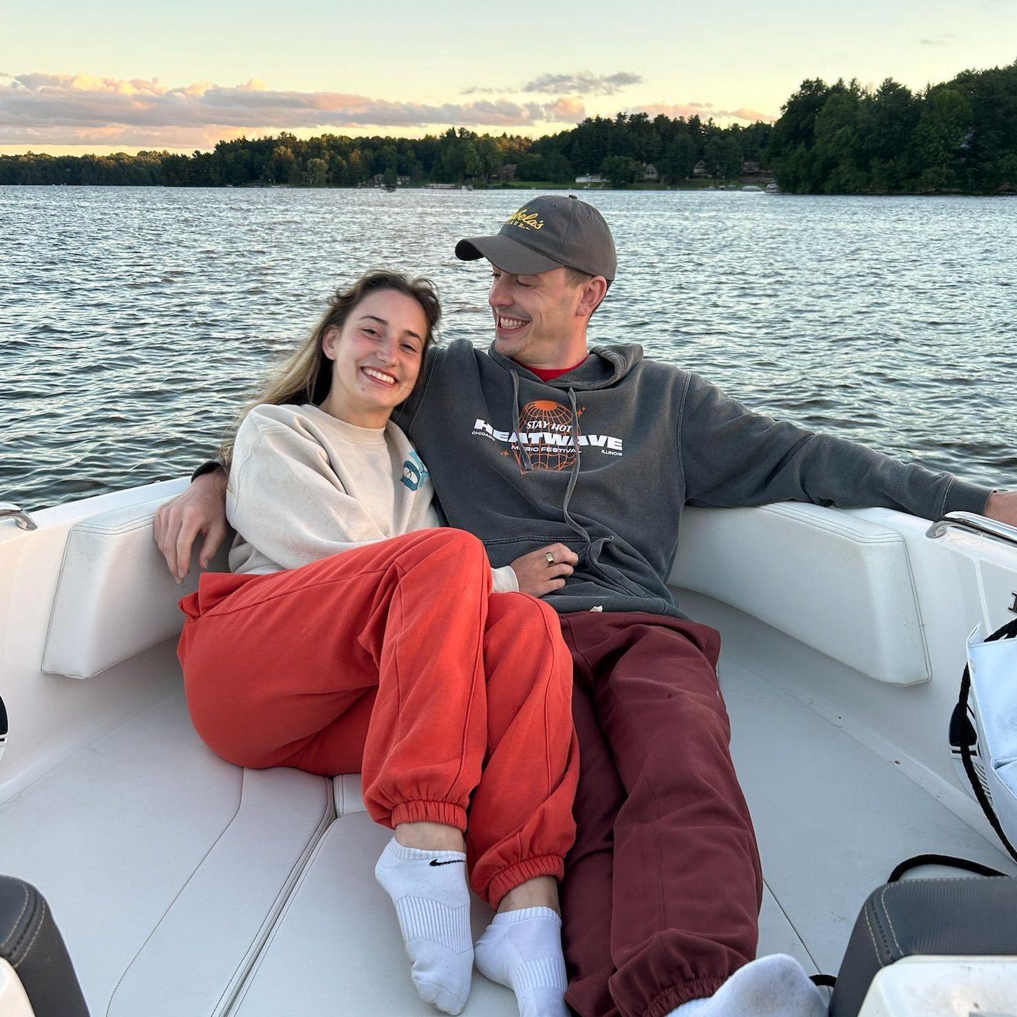 Nothing better than a sunset cruise at Lake Redstone, WI