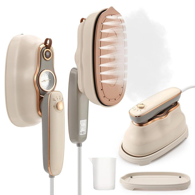 Steamer Iron for Clothes, Biupky 1200w Travel Steamer or Clothes Portable Mini, 180° Rotating Handheld Portable Steamer Mini Iron Travel Steamer for Clothes Travel Iron for Home and Travel