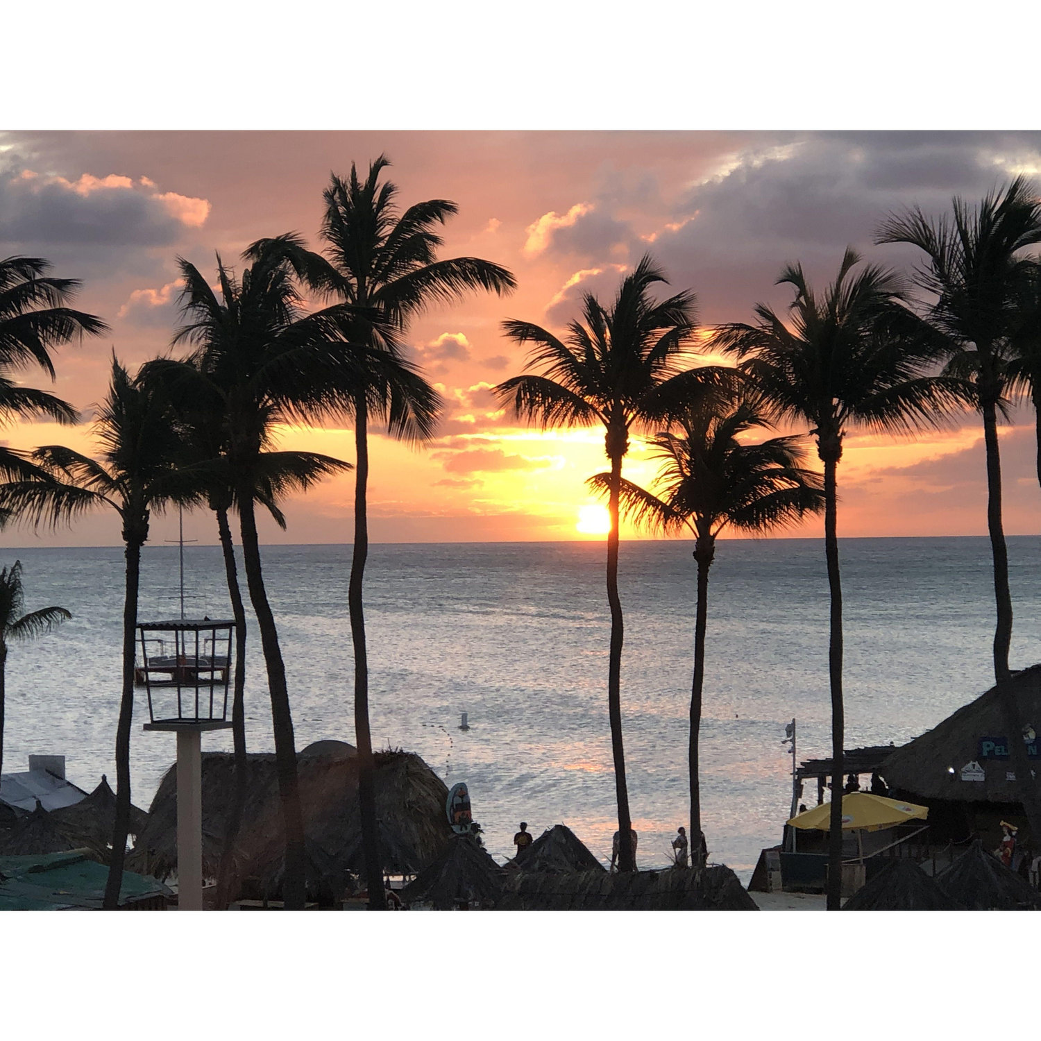Aruba-the view from where we got engaged.