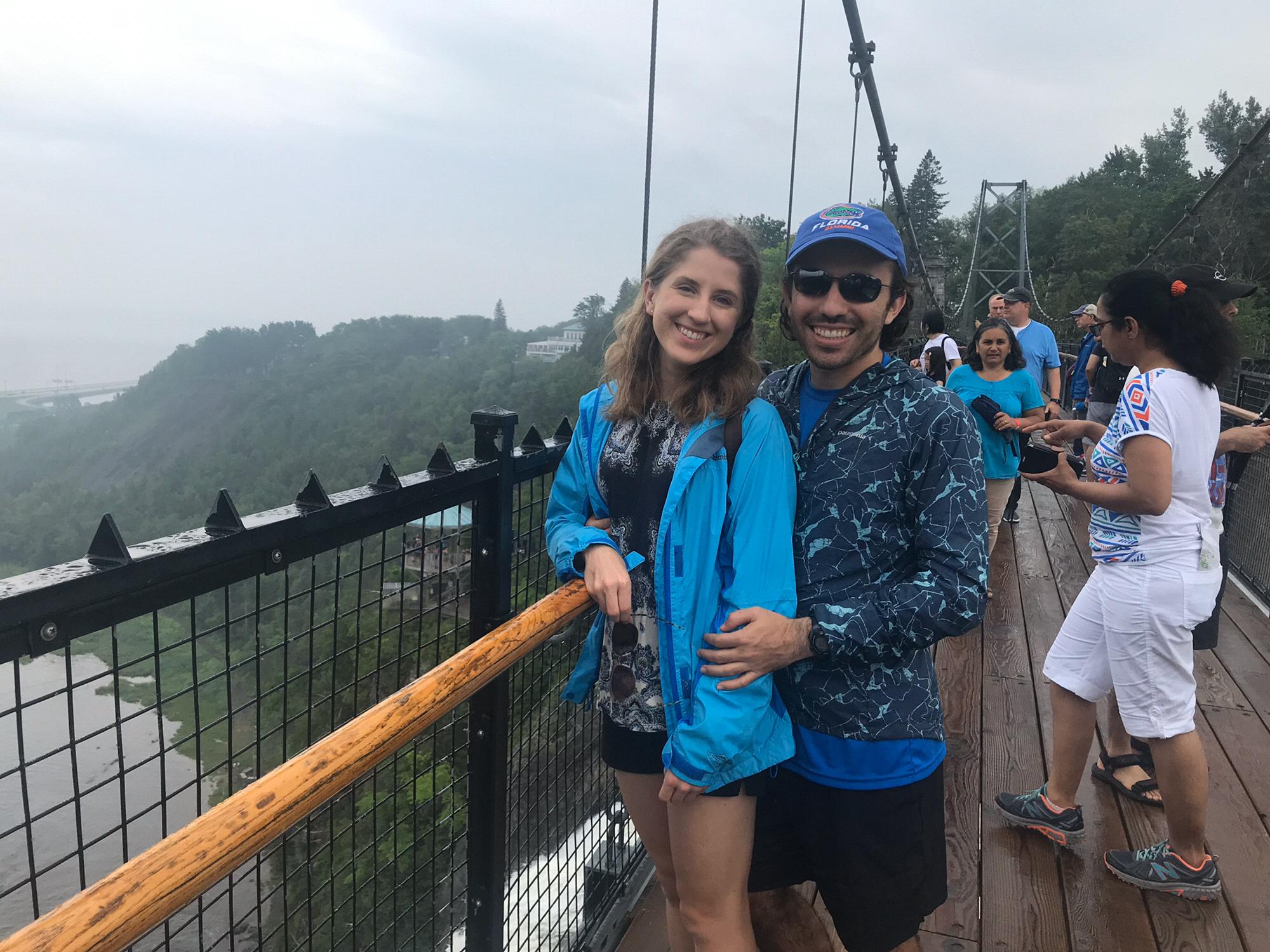 Katie and Harris at Mont Morency Falls near Quebec City.