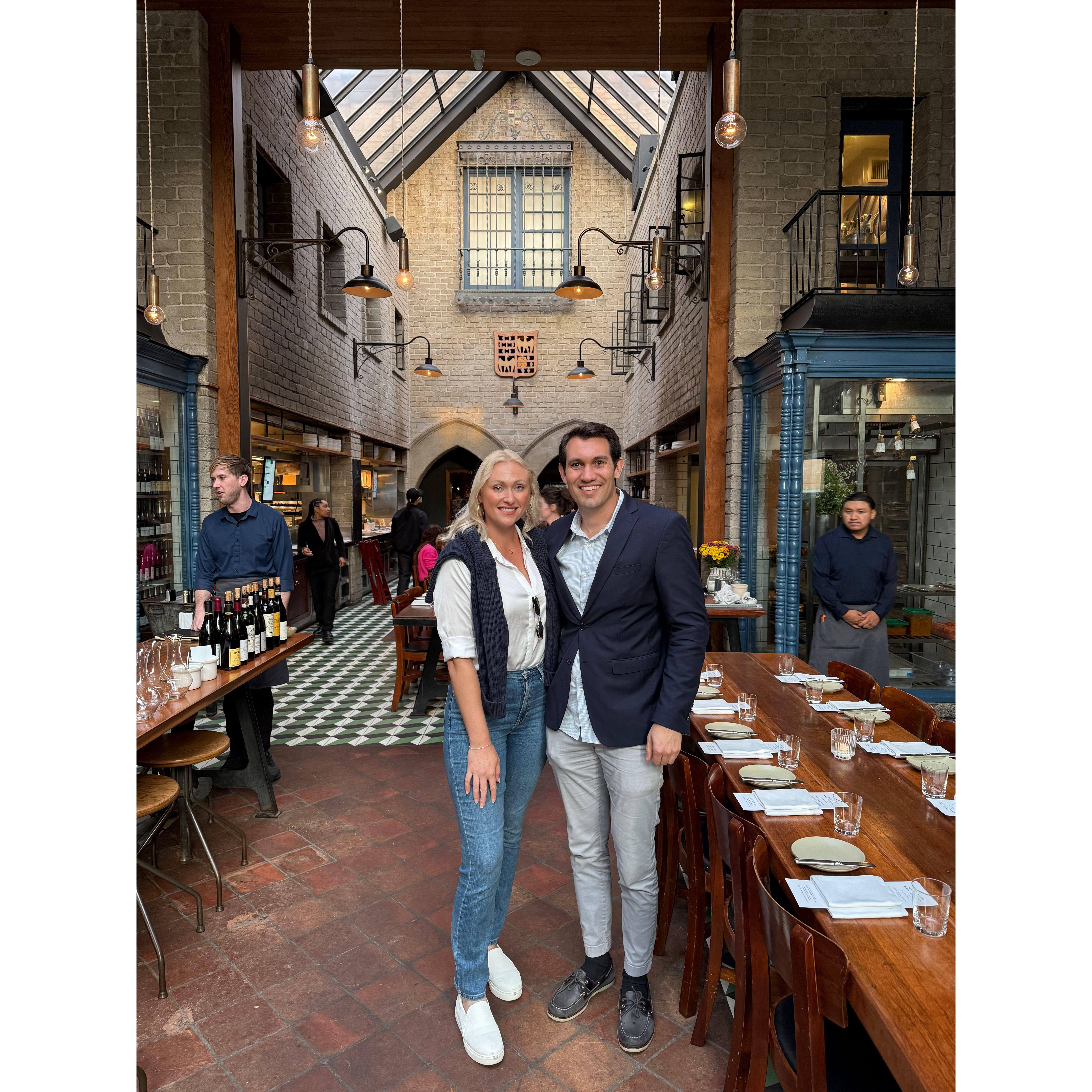 A fantastic dinner at Republique after a day of ring shopping!