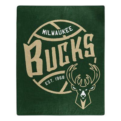 NBA Milwaukee Bucks Super-Plush Raschel Throw Blanket