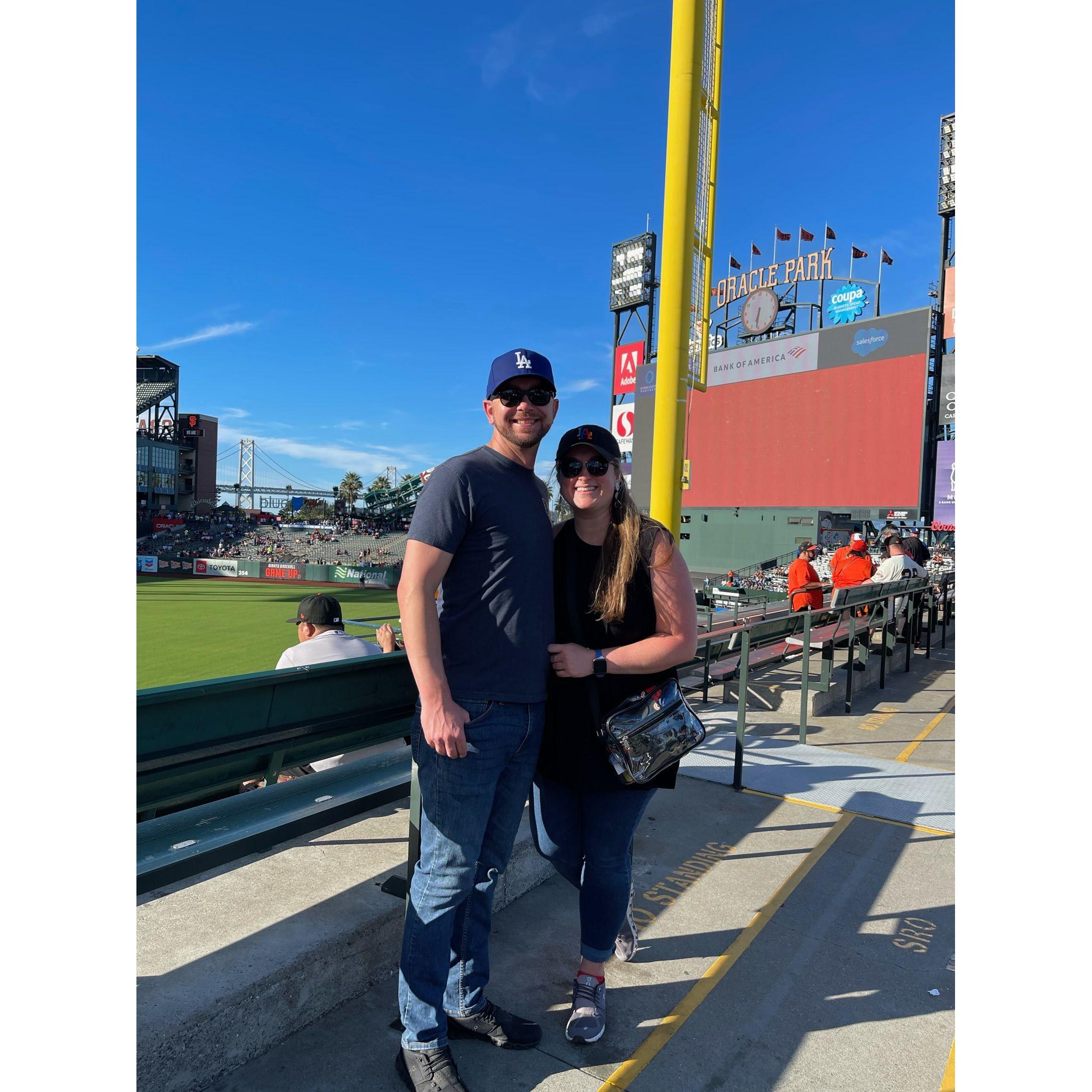 Marking another stadium off our list - Giants vs. Dodgers Game!