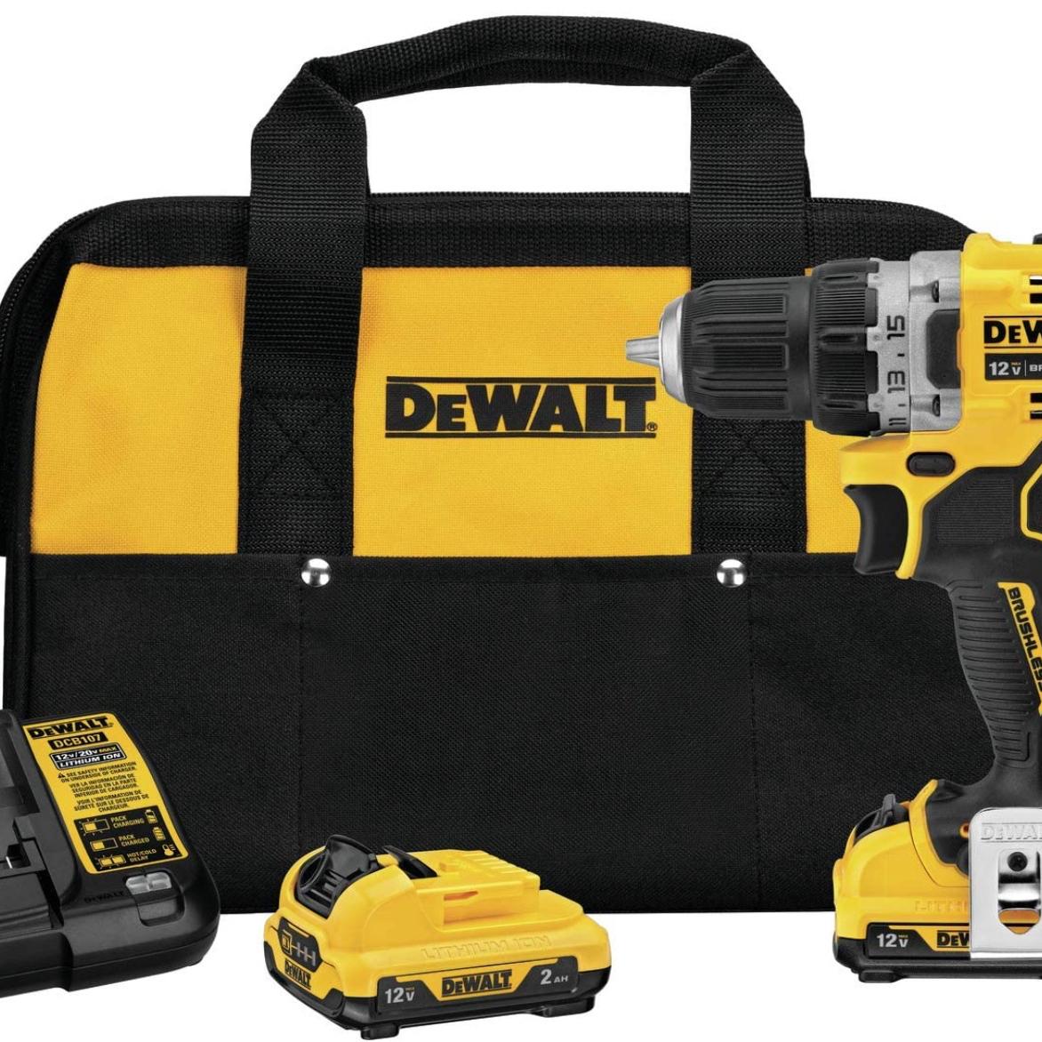 DEWALT XTREME 12V MAX* Cordless Drill / Driver Kit, 3/8-Inch (DCD701F2)