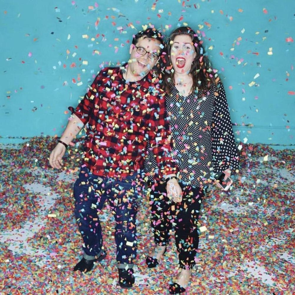 All the confetti at the Color Factory
