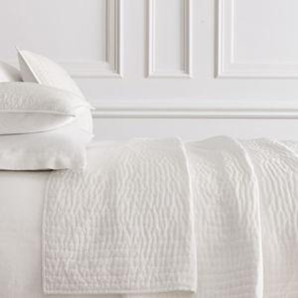 Airy Cotton Voile Solid Quilt | Alabaster | King