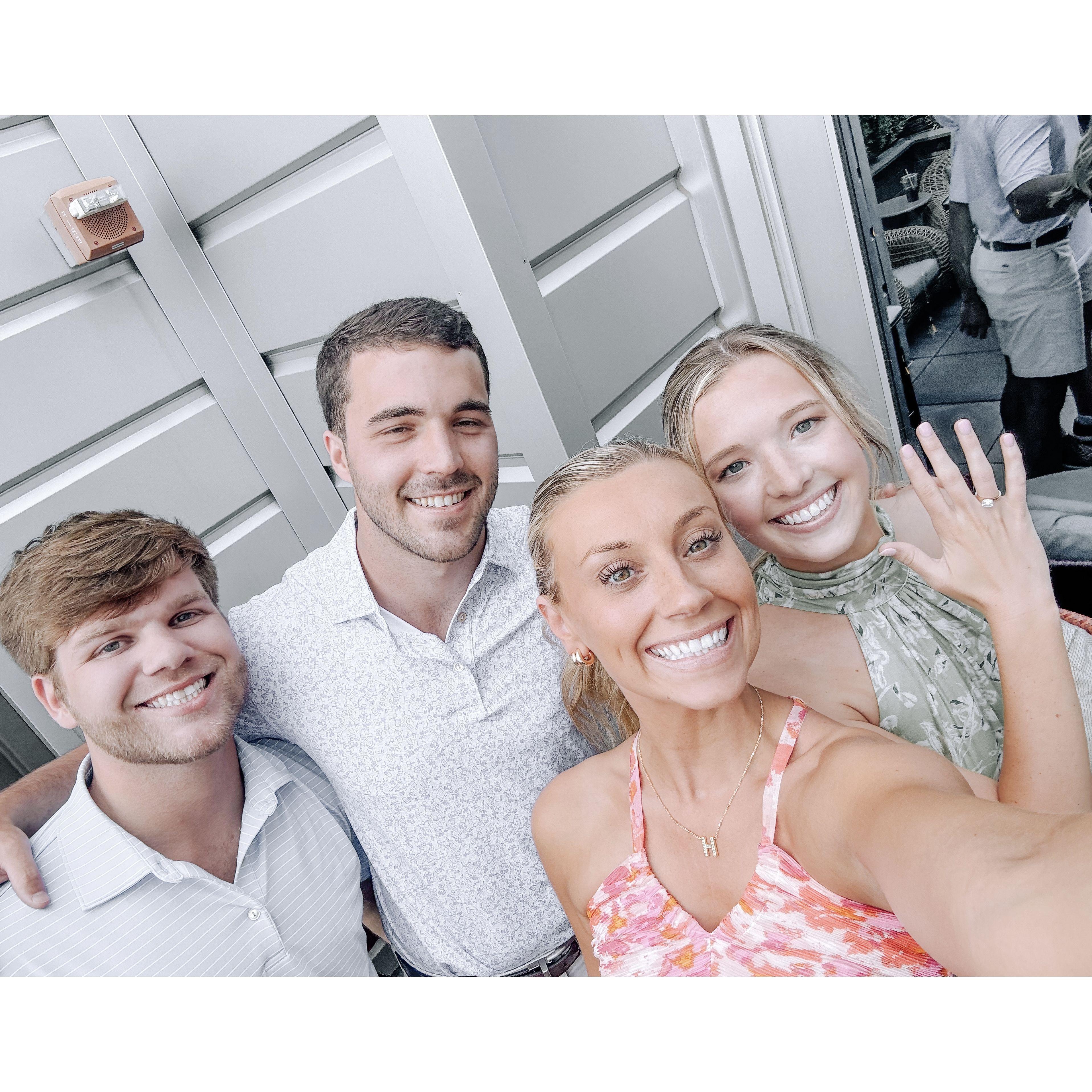 Our best friends Connor + Meredith got engaged!