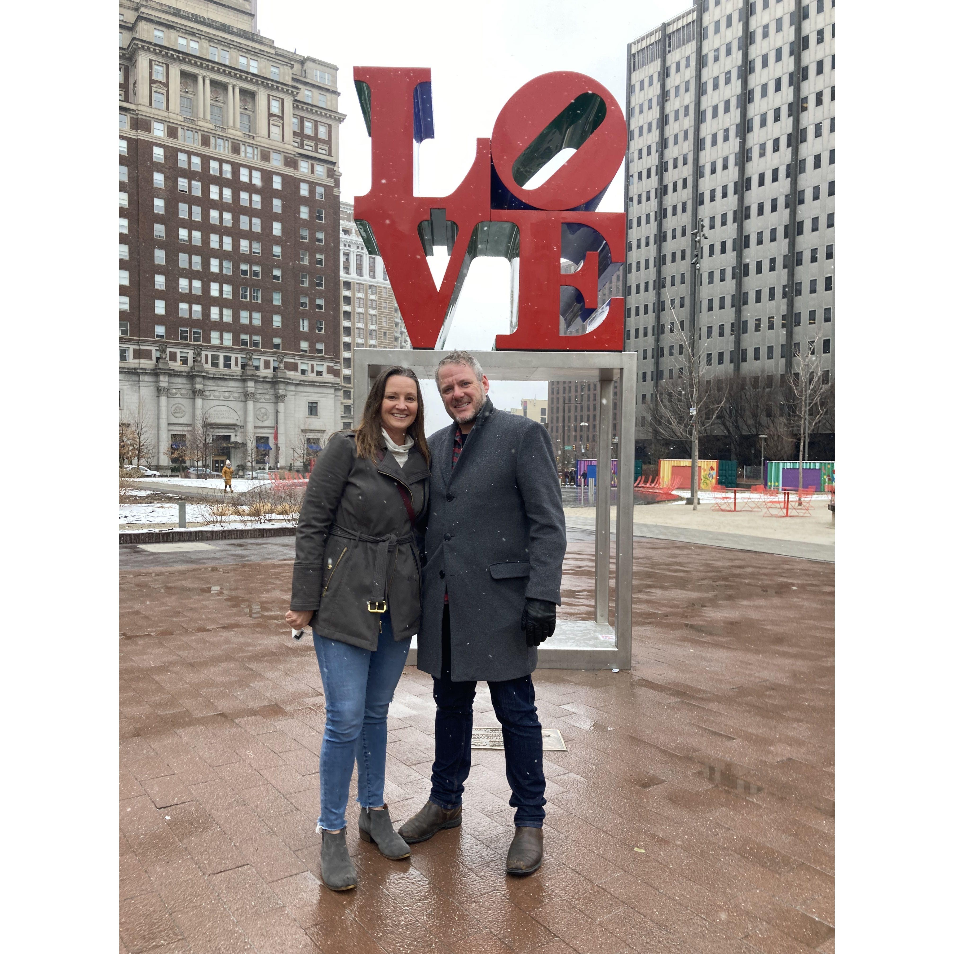 We spent a Valentine's in the City of Brotherly Love (not pictured, the Liberty Bell).