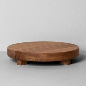 Acacia Wood Round Footed Tray Large - Hearth & Hand™ with Magnolia
