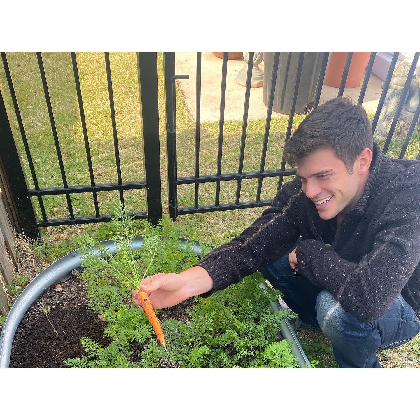 Celebrating the first vegetable successfully grown lol
