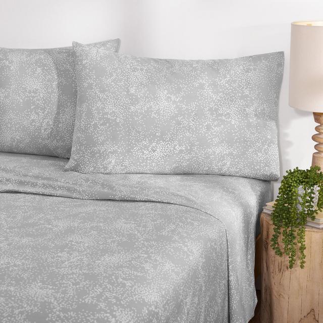 Gap Home Mini Dots Percale Easy Care Sheet Set, Deep Pocket, Queen, Grey, 4-Pieces