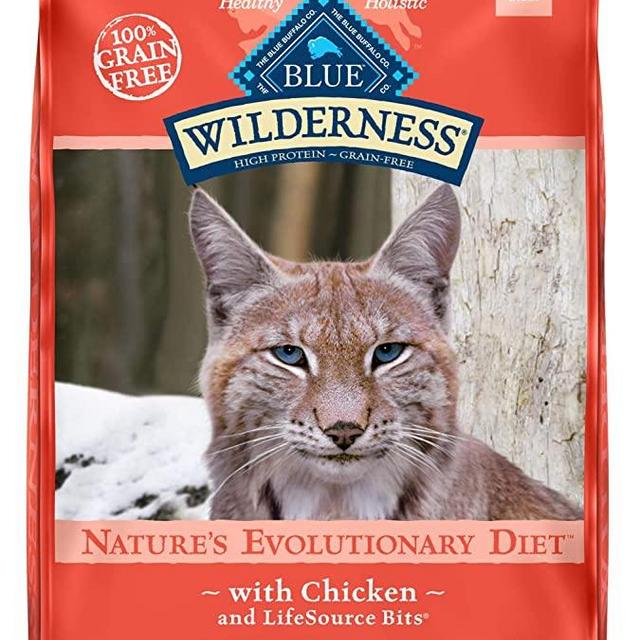 Blue Buffalo Wilderness High Protein Grain Free Natural Adult Indoor Hairball & Weight Control Dry Cat Food, Chicken 11-lb