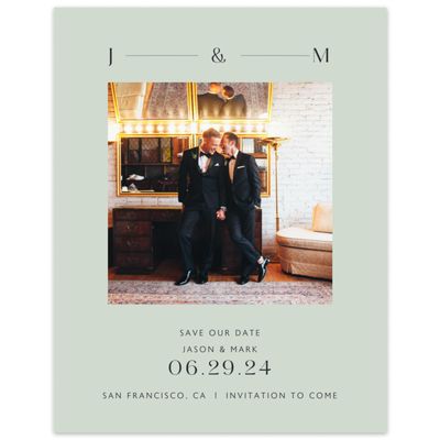 Light Sage, Green Wedding Digital Save the Date - Corinth Photo