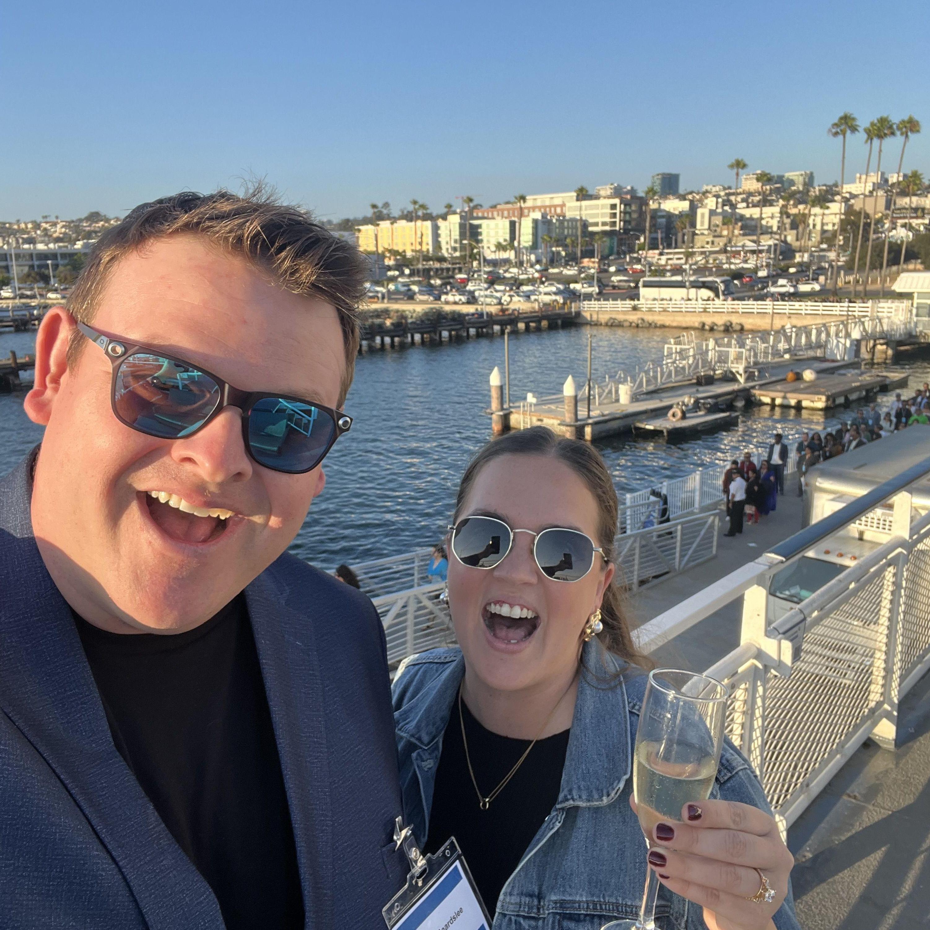 To celebrate getting engaged we got invited on a boat cruise around SD!