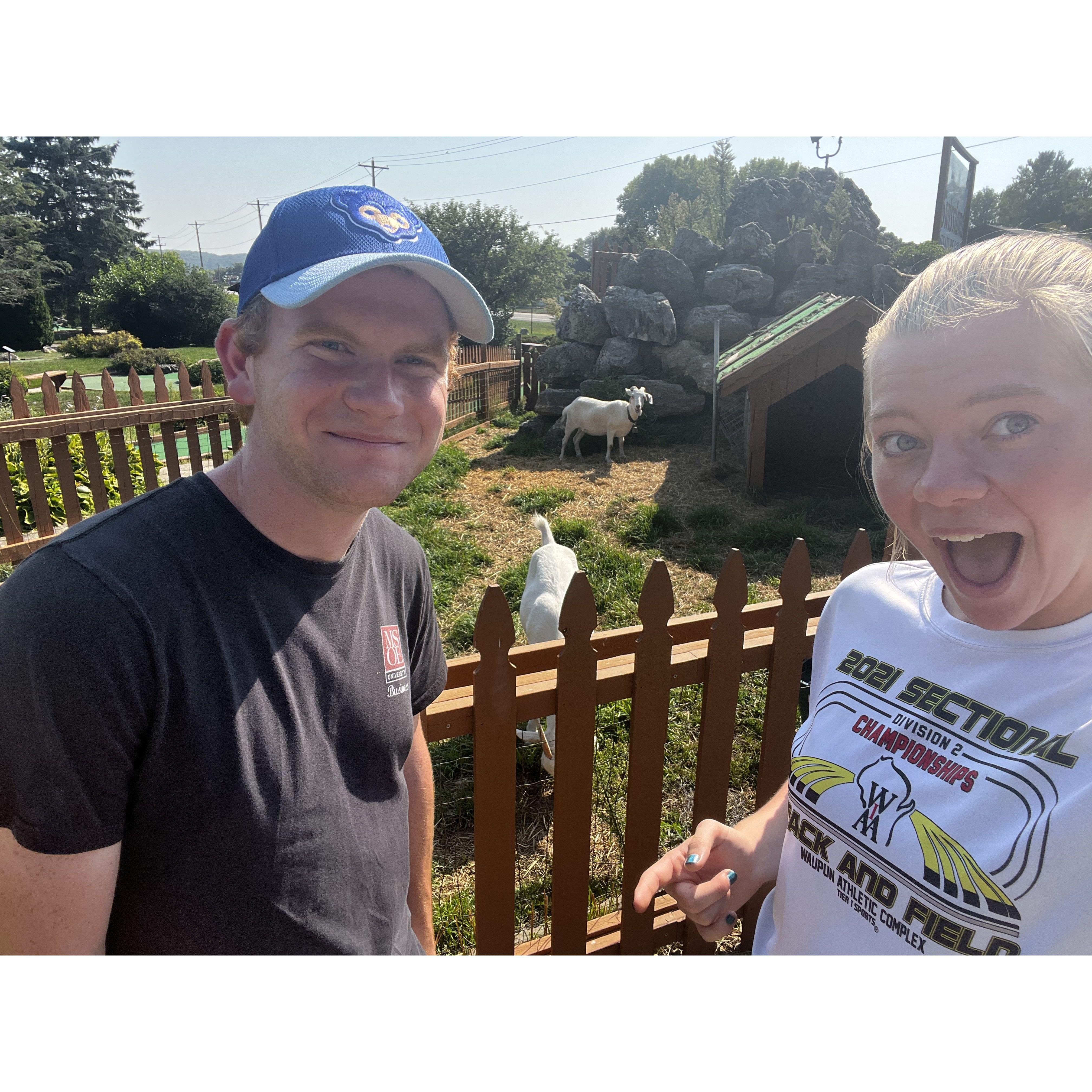 One of our favorite pasttimes is mini-golfing... much to the shock of Sabryn's family (story for another time).