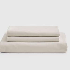 Classic Organic Percale Fitted Sheet Set in Sand