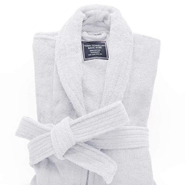 All-Cotton Bathrobe Thick Plush Cloth Housecoat Terry Toweling, Sweat Steaming Clothes Comfortable & Warm