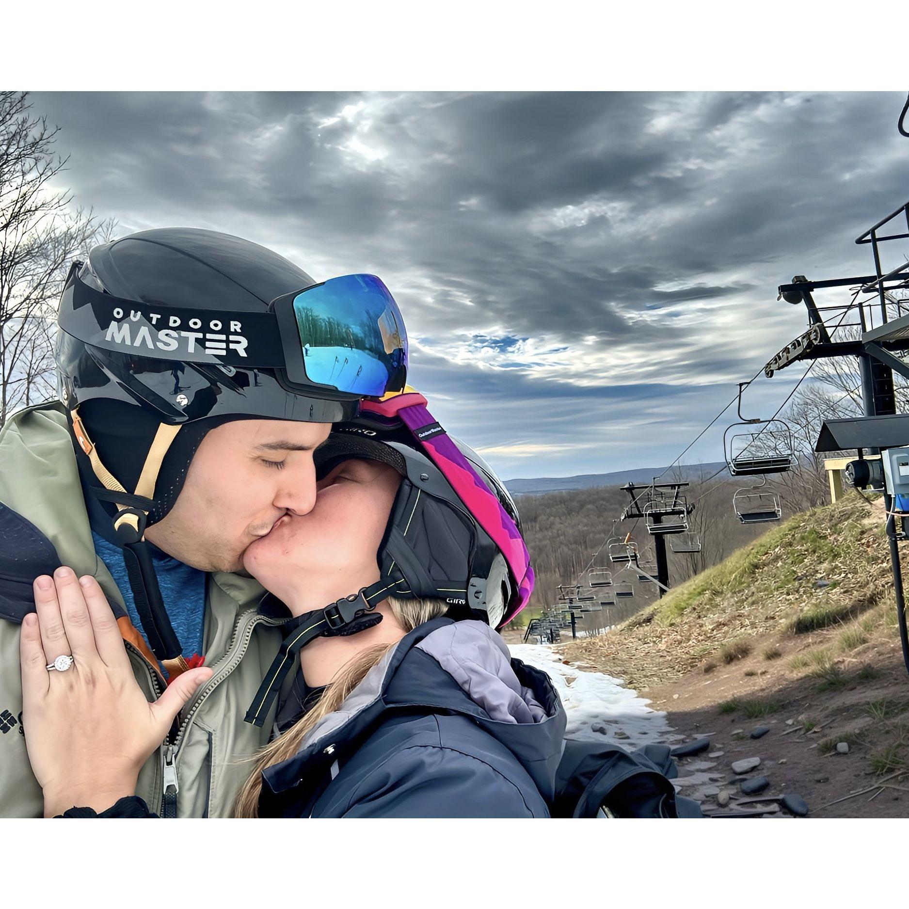 We're ENGAGED!! Ski Trip to Crystal Mountain December 15, 2023