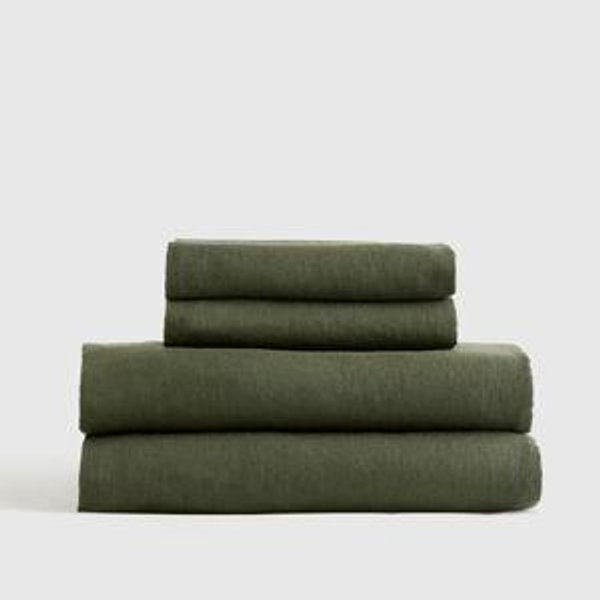 Pine Colored Linen Sheets, Queen | Quince