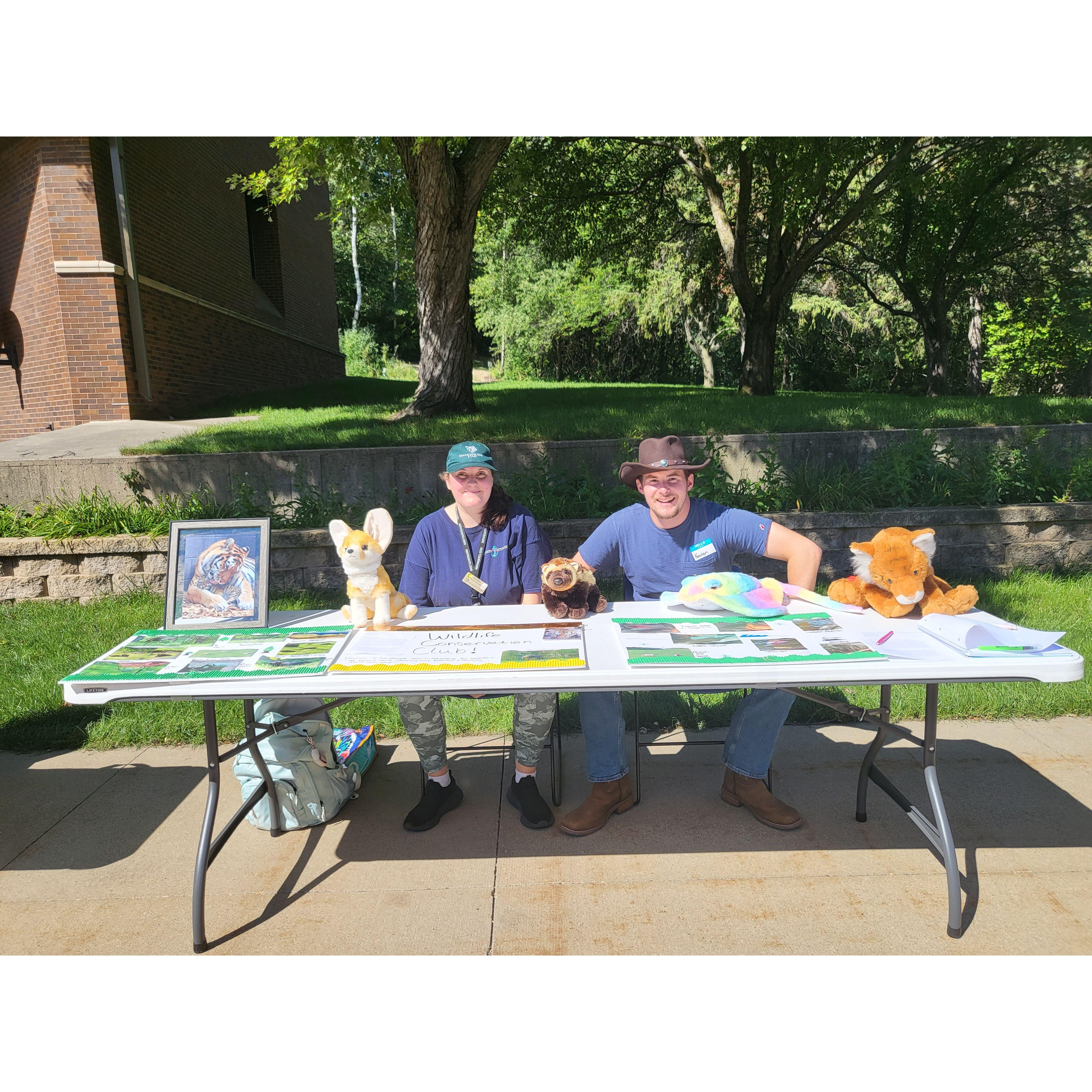 Keaton & Maddie founding the Wildlife Conservation Club!