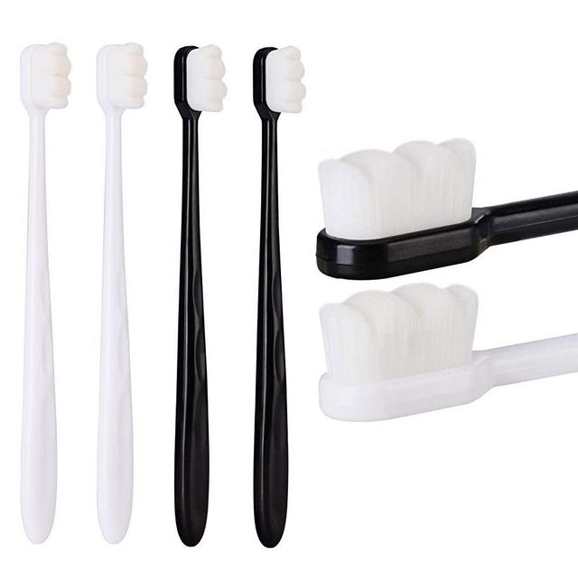 Extra Soft Toothbrush, Ultra Soft-bristled Adult Toothbrush Micro Nano 15000 Floss Bristle Good Cleaning Effect for Sensitive Teeth Oral Gum Recession