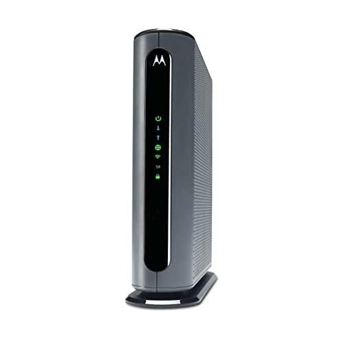 Motorola MG7700 24x8 Cable Modem Plus AC1900 Dual Band WiFi Gigabit Router with Power Boost, 1000 Mbps Maximum Docsis 3.0 - Approved by Comcast Xfinity, Cox and More