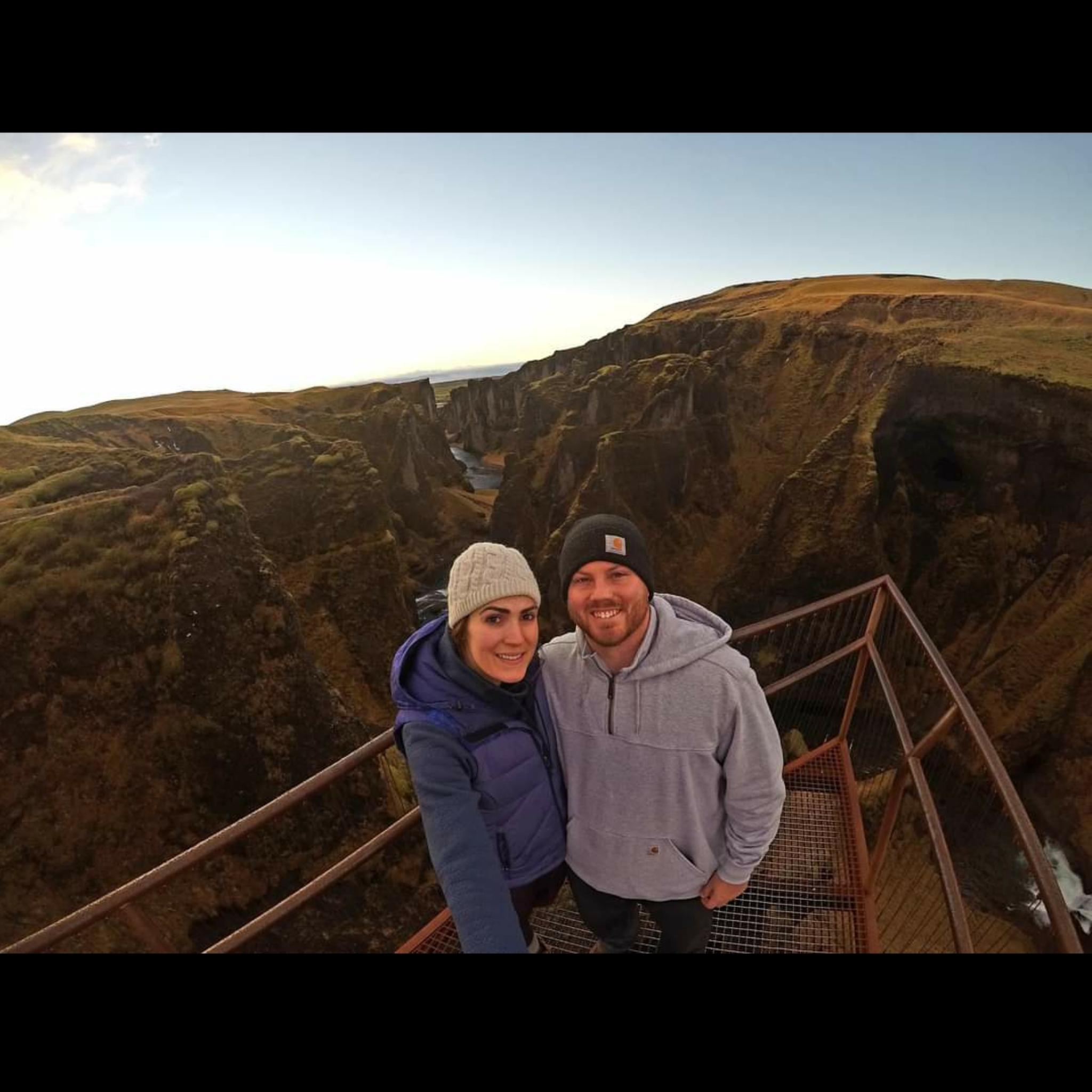 Fjadrargljufur canyon at sunrise