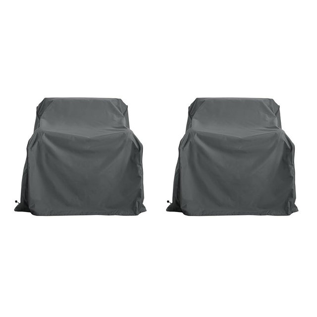 Christopher Knight Home Islay Set of 2 Patio Club Chair Covers/Slipcovers, Lightweight and Foldable, Durable and Weather-Resistant, Eco-Friendly Fabric Material, Outdoor Furniture Protection,Dark Gray