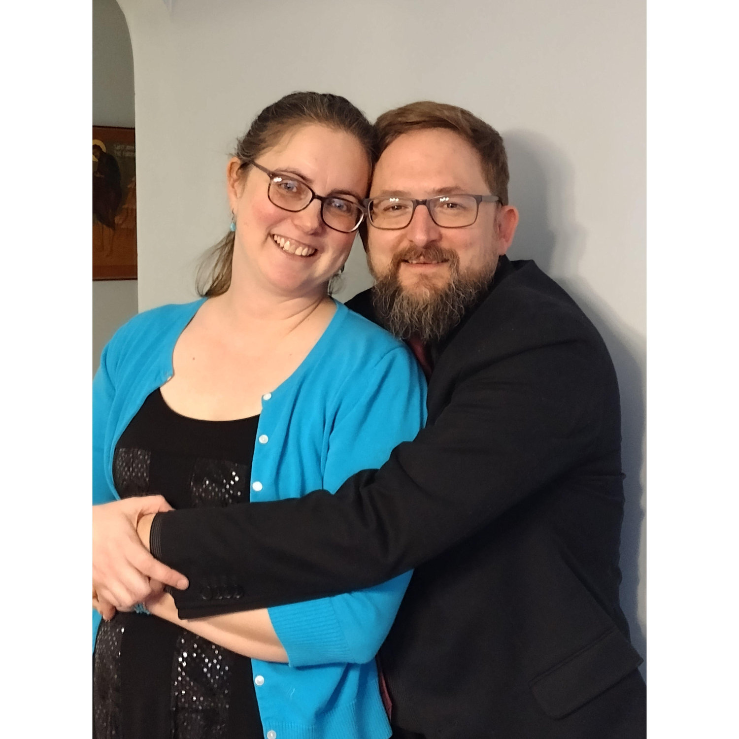 All dressed up for a friend's wedding.