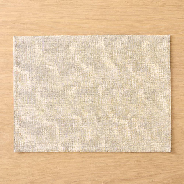 Metallic Foil Linens Placemat, Gold, Set of 4