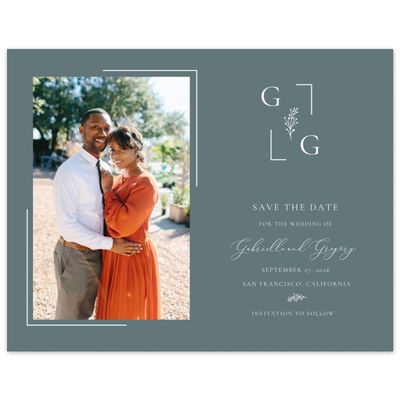 Green Wedding Digital Save the Date - Olney Photo