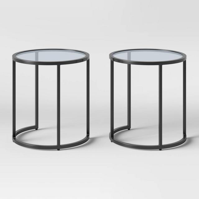 Flat Black Nesting Patio Accent Table Set - Project 62™