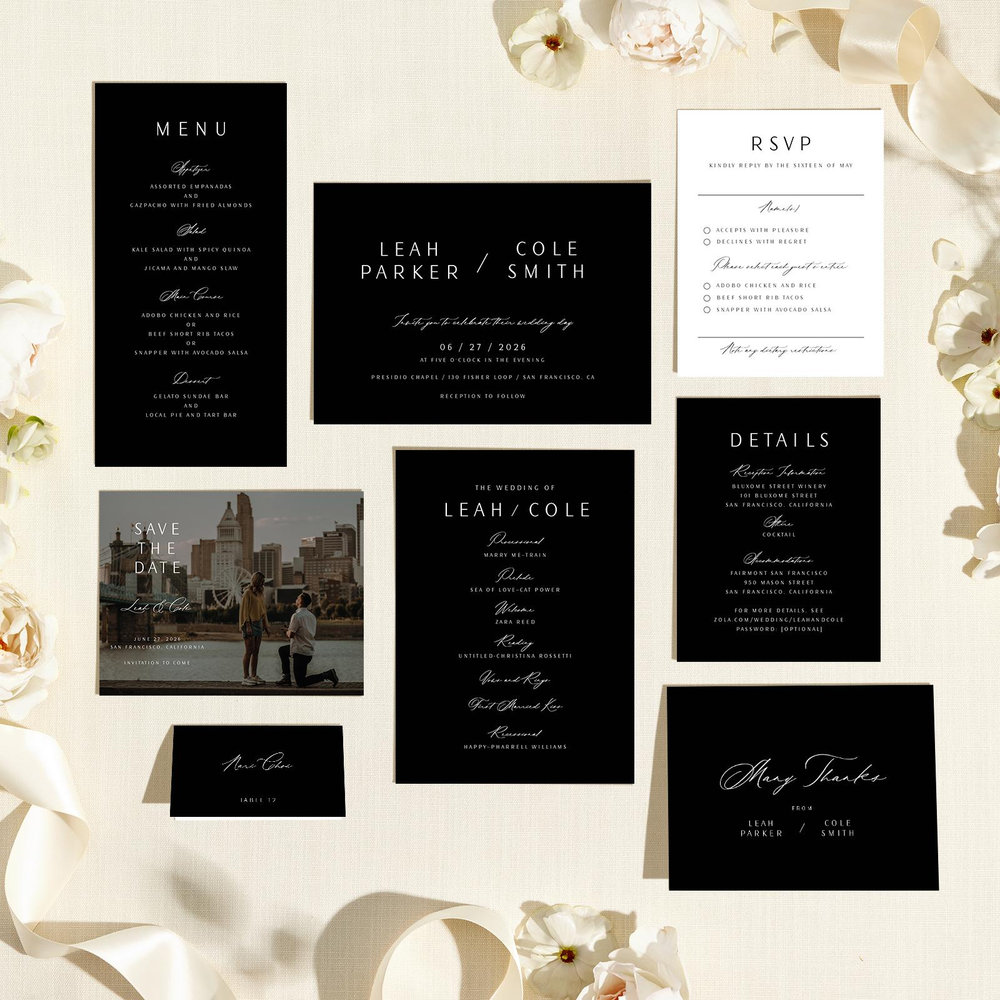 Elincourt Photo | White | Zola Save The Dates