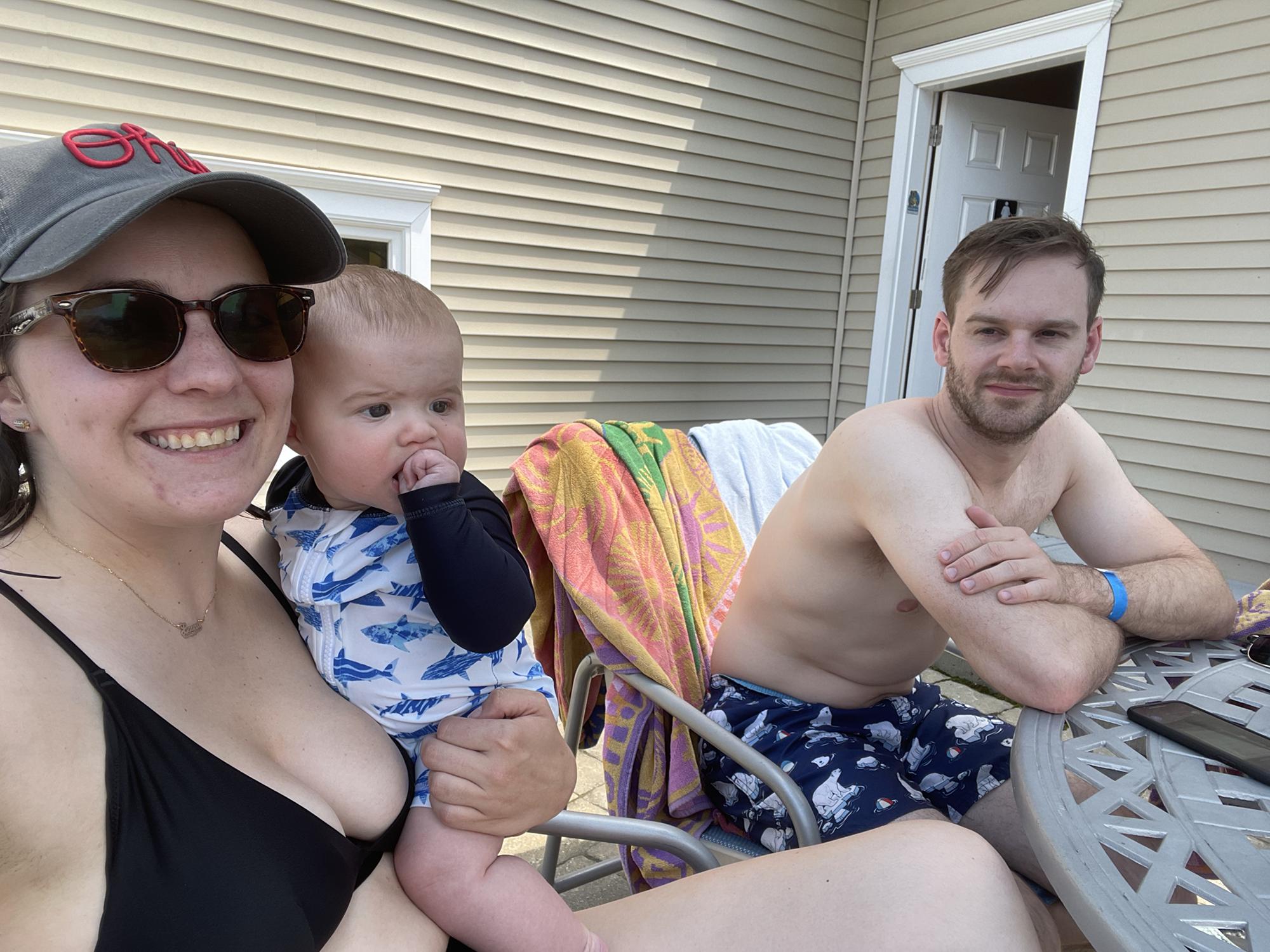 At the pool with Jackson!