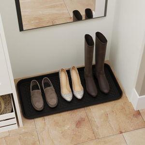 15" x 30" Multi-Purpose Boot Tray – Waterproof Shoe & Pet Feeding Spill Tray, Litter Box & Pee Pad Holder, Painting & Planting Mat, 1.2" Raised Edge Floor Protection