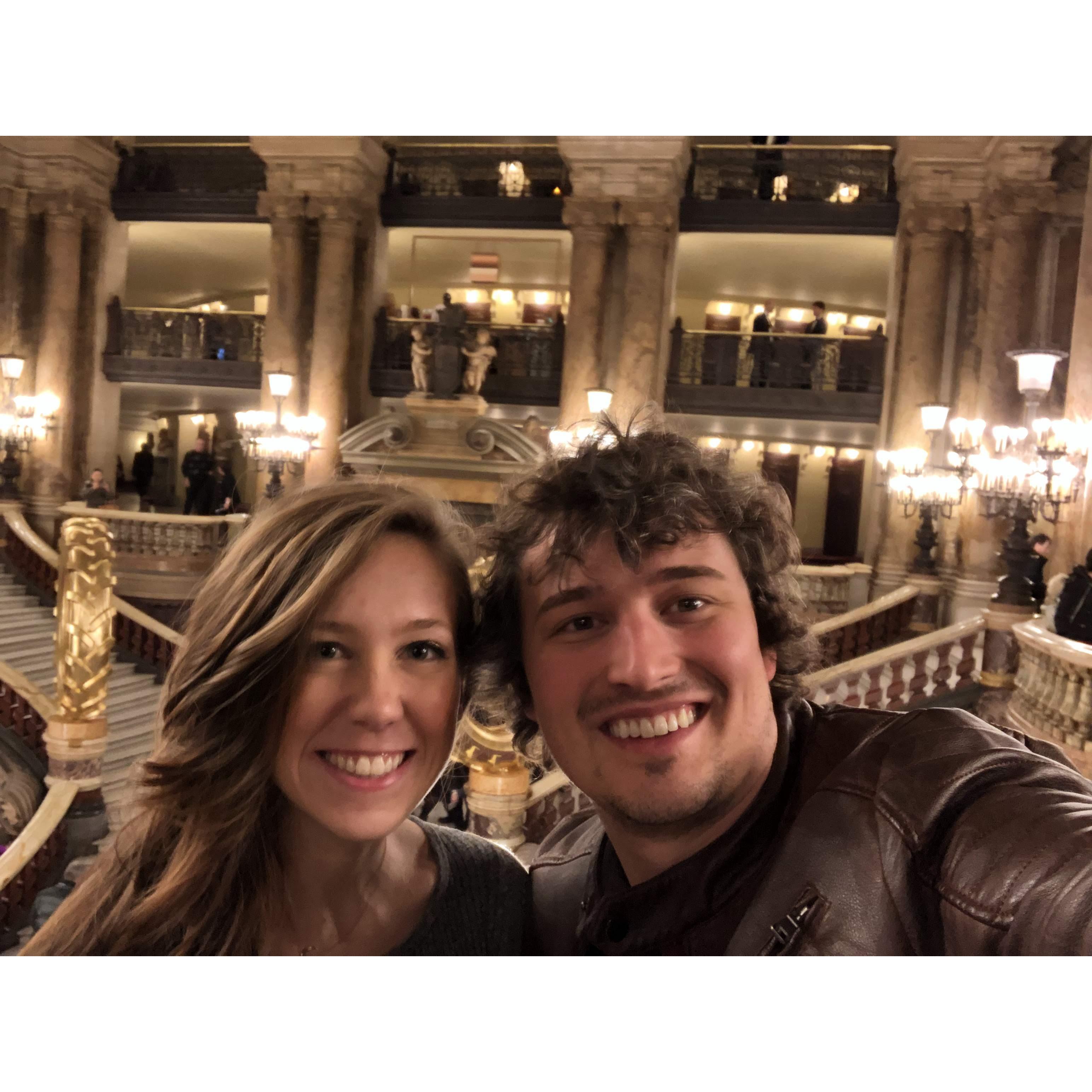 Palais Garnier Opera House in Paris.
The theater which inspired the Broadway show, "The Phantom Of The Opera". (I fell asleep during a ballet here)